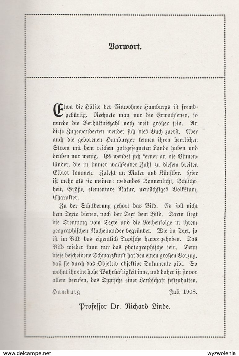 Die Niederelbe (von Prof. Dr. Richard Linde, 1909) - 126 Bilder (gebraucht Aus Bücherei) - Non Classificati