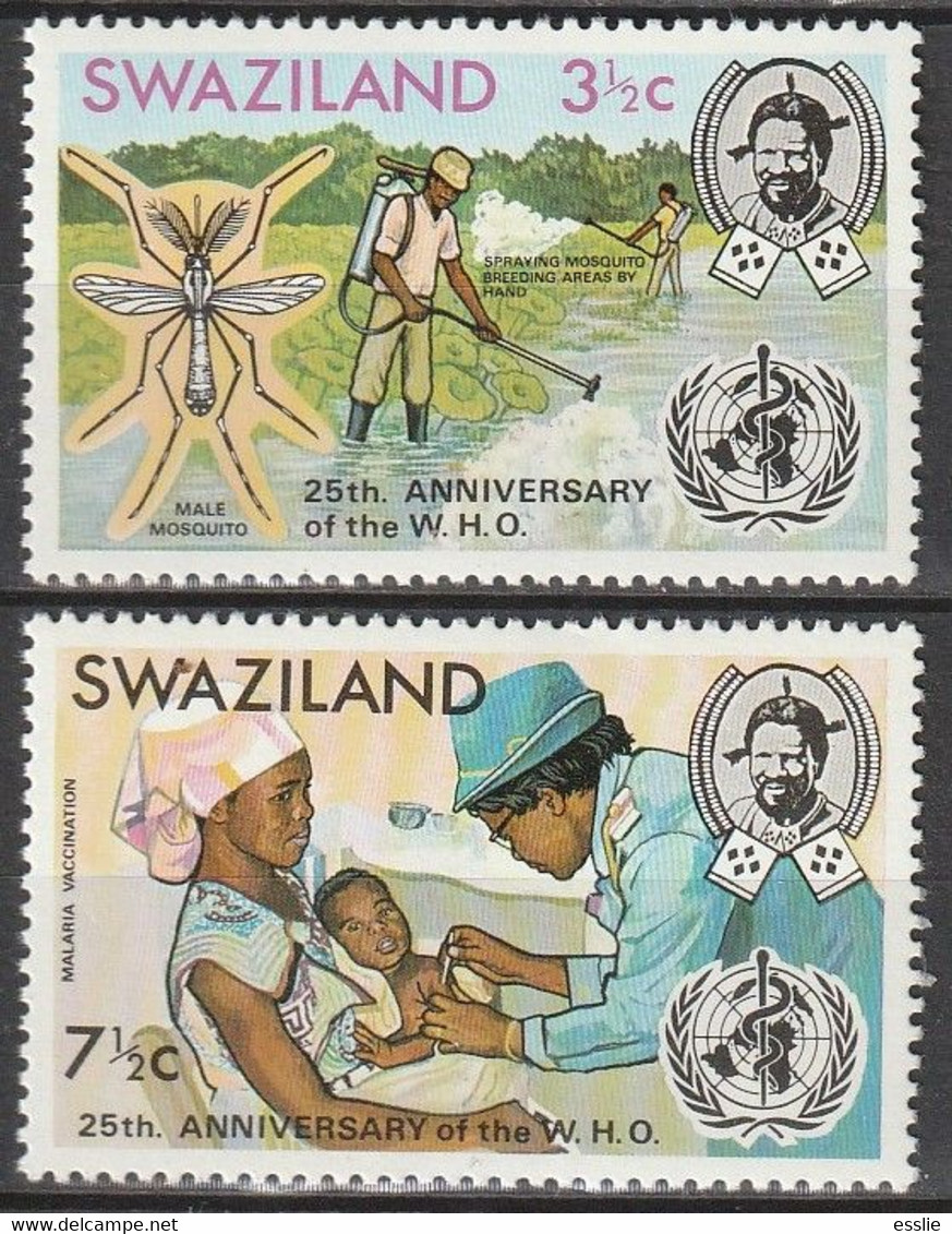 Swaziland - 1973 - World Health Organisation WHO Malaria Mosquito - OMS