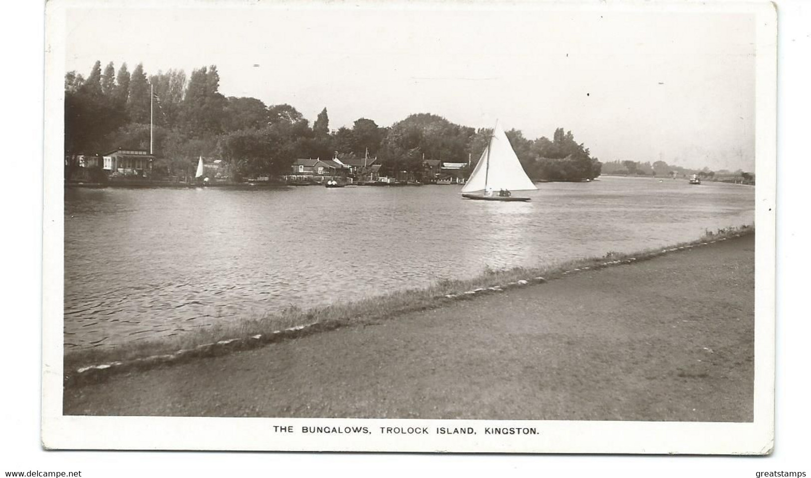 London Postcard  Kingston The Bugalows Trolock Island Posted Downey Head 1912 Hayden. Rp Rppc - River Thames