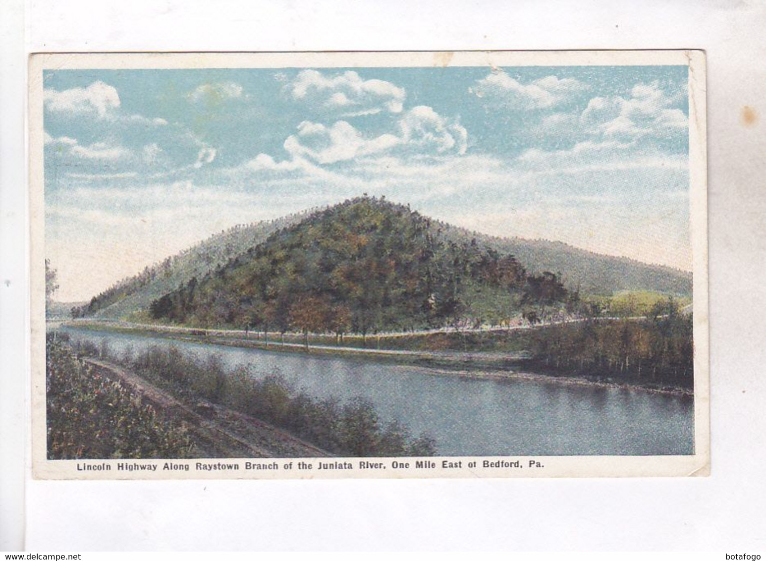 CPA , LINCOLN HIGHWAY ALONG RAYSTOWN OF THE JUNIATA  RIVER - Andere & Zonder Classificatie