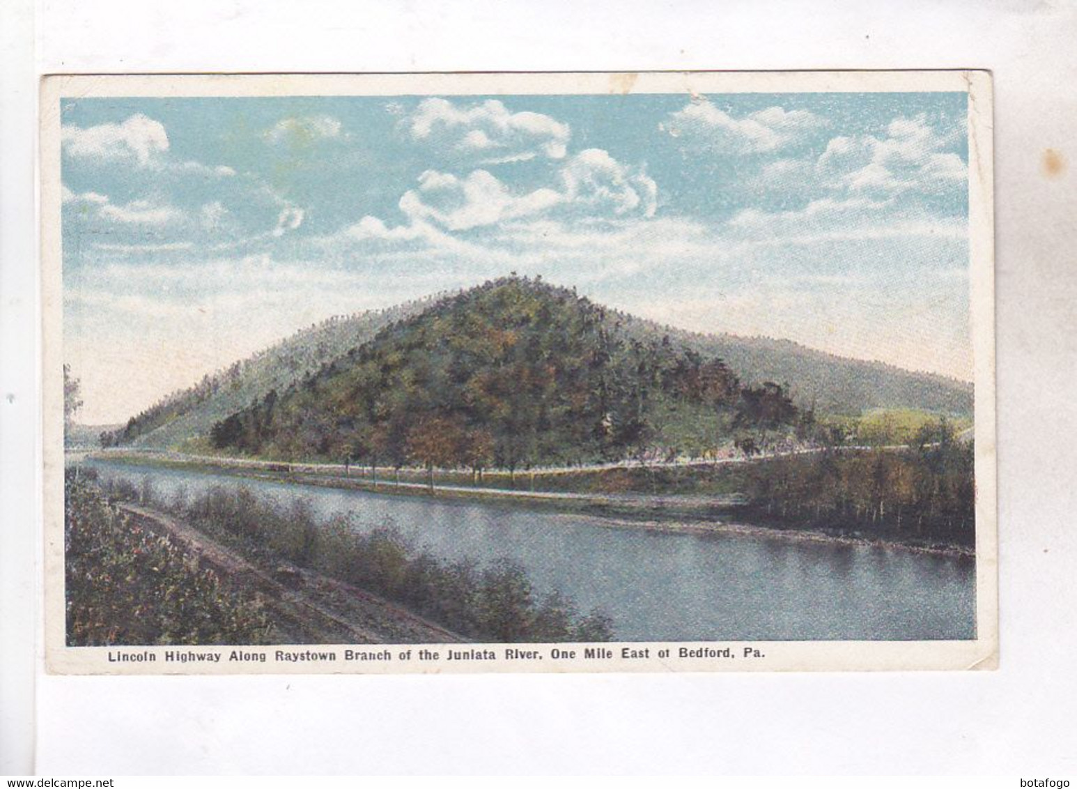 CPA , LINCOLN HIGHWAY ALONG RAYSTOWN OF THE JUNIATA  RIVER - Altri & Non Classificati