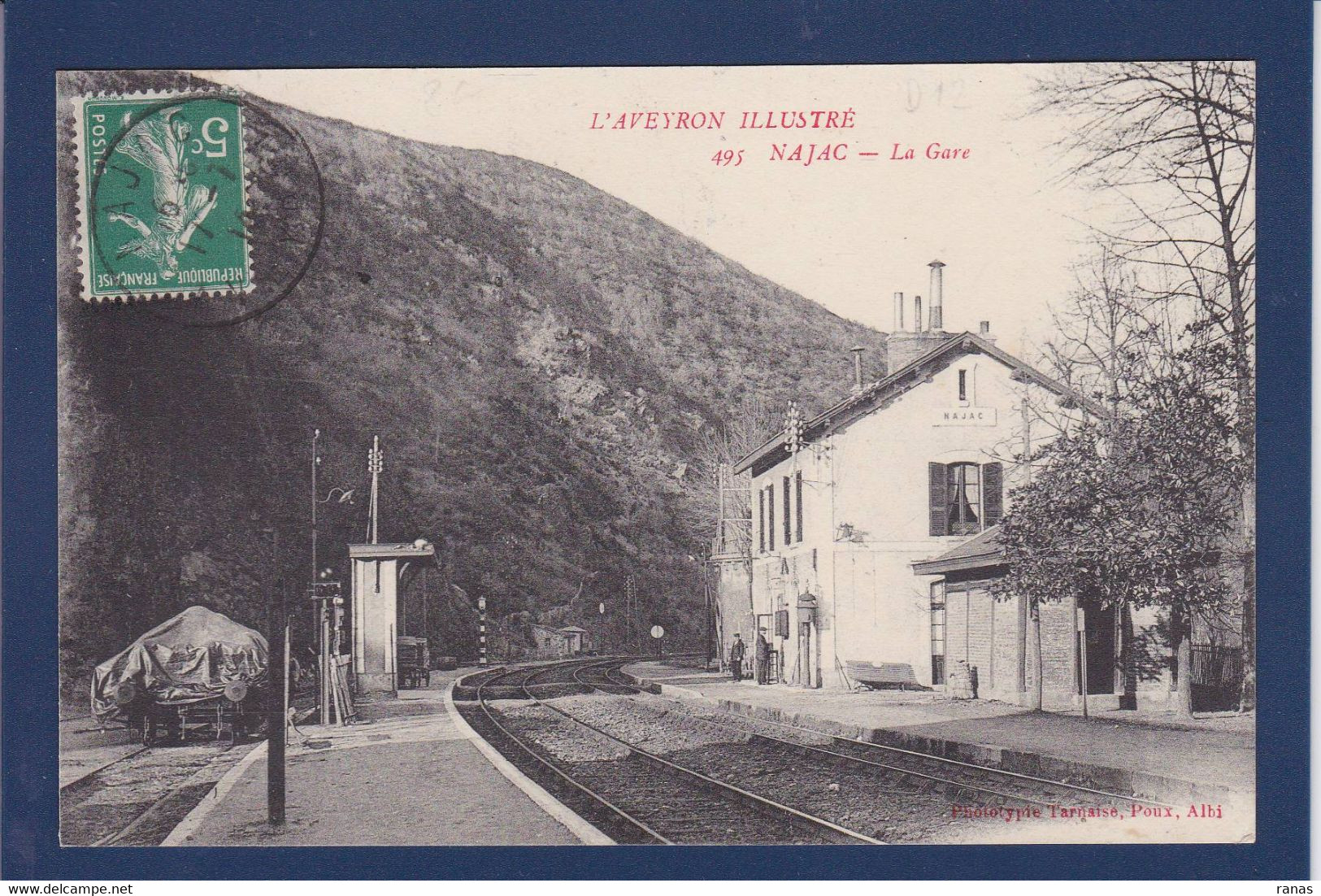 CPA [12] Aveyron > Najac Voir Dos La Gare Chemin De Fer - Najac