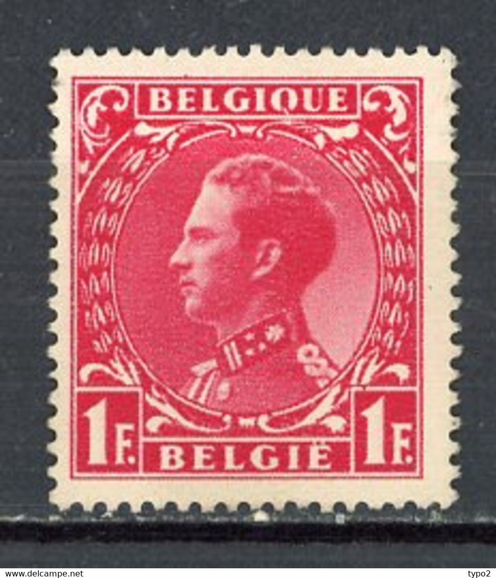 BEL -  Yv. COB  N° 403  * 1f Léopold III Cote 4 Euro BE  2 Scans - 1934-1935 Leopold III