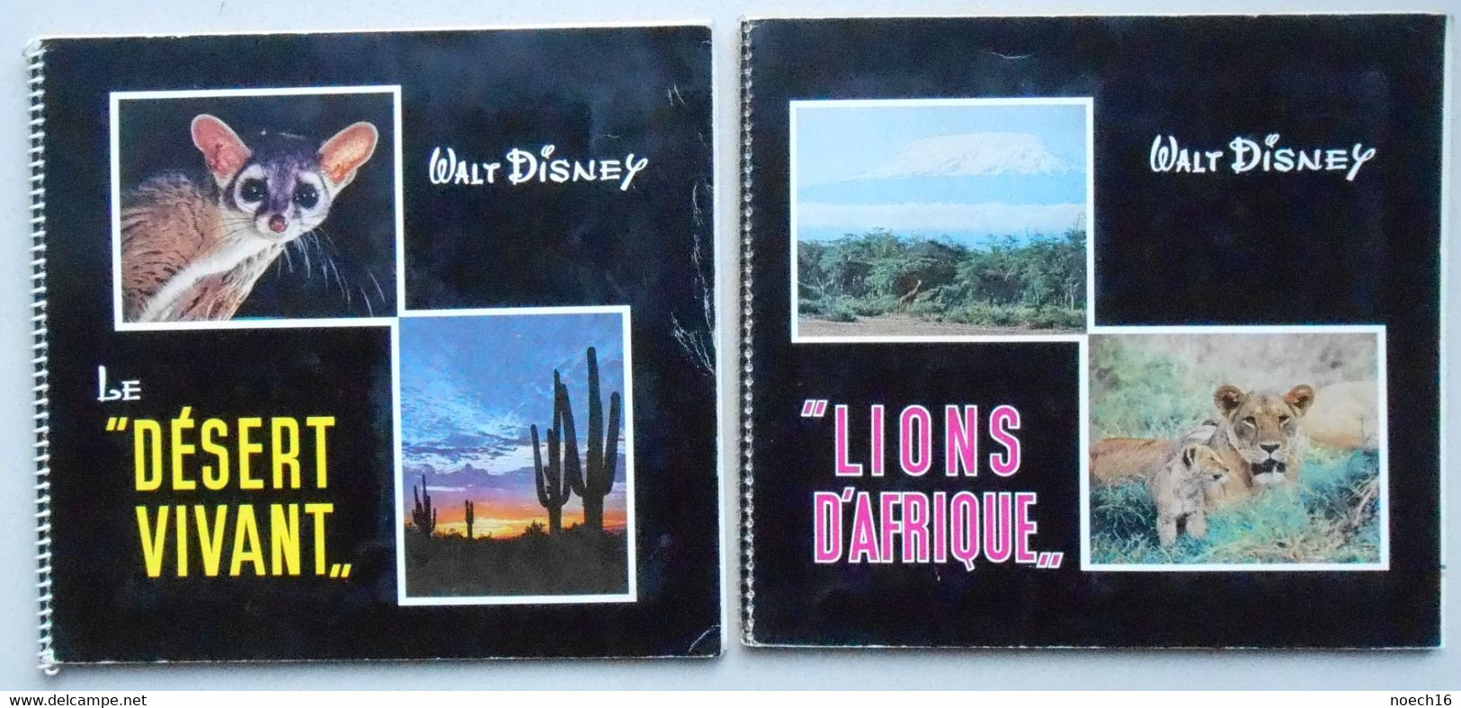 2 Albums Chromos Complets Walt Disney - Savonnerie Couvreur Bruxelles / Le Désert Vivant, Les Lions D'Afrique - Albums & Catalogues