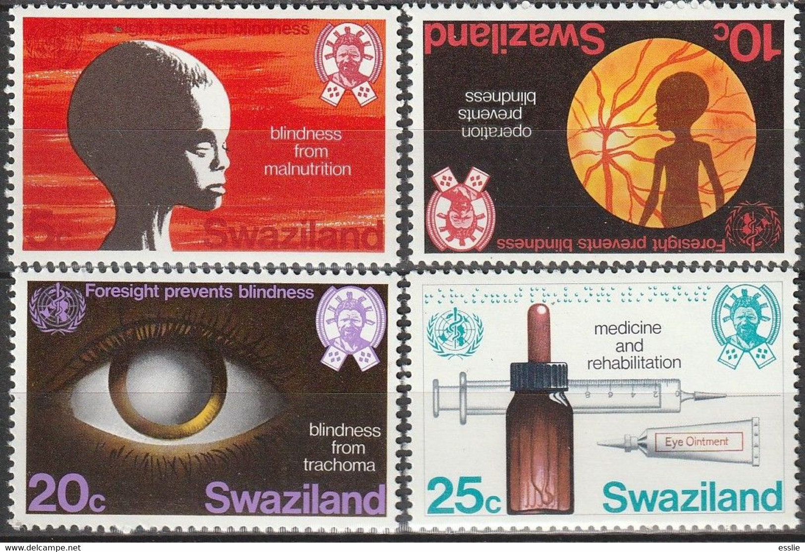 Swaziland - 1976 - World Health Day Foresight Prevents Blindness WHO - OMS