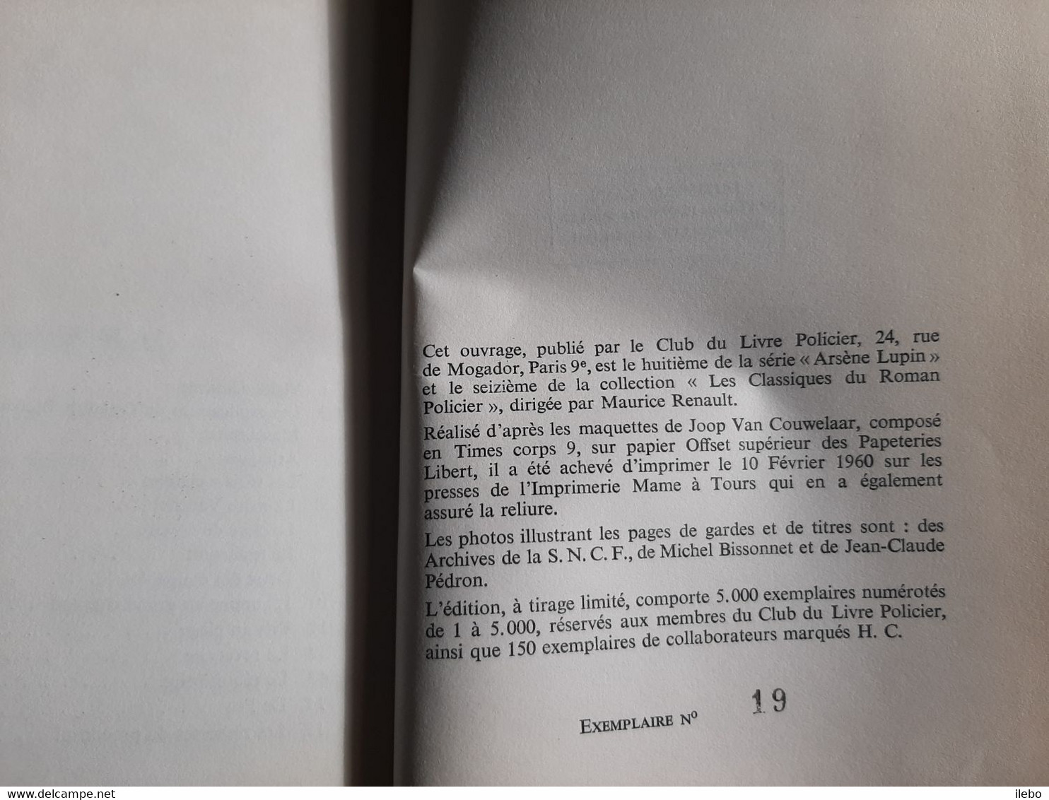 Maurice Leblanc CLP No16 Demoiselle Aux Yeux Verts Demeure Mystérieuse Barre Y Va Policier Opta Numéroté 1960 - Opta - Littérature Policière