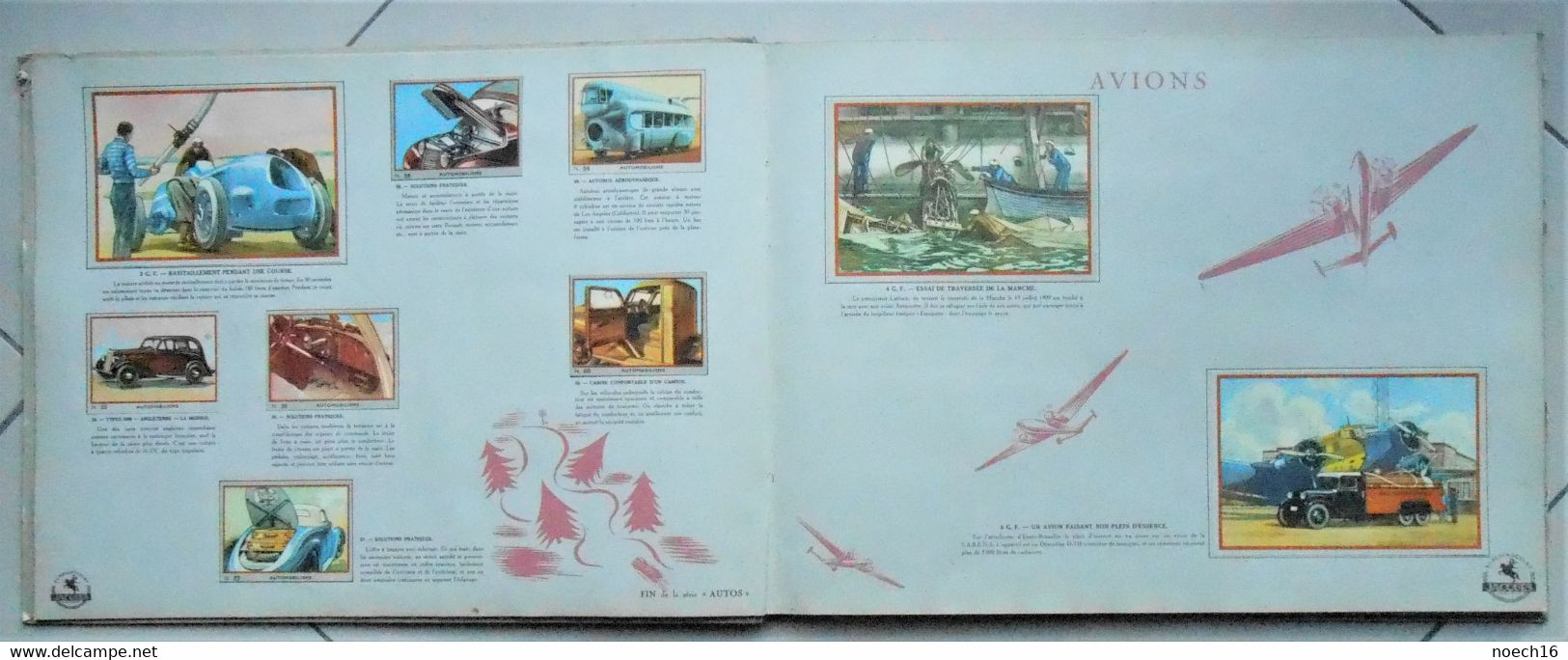 Album Chromos Complet - Chocolat Jacques - Autos, Avions, Marine De Guerre - Albums & Catalogues