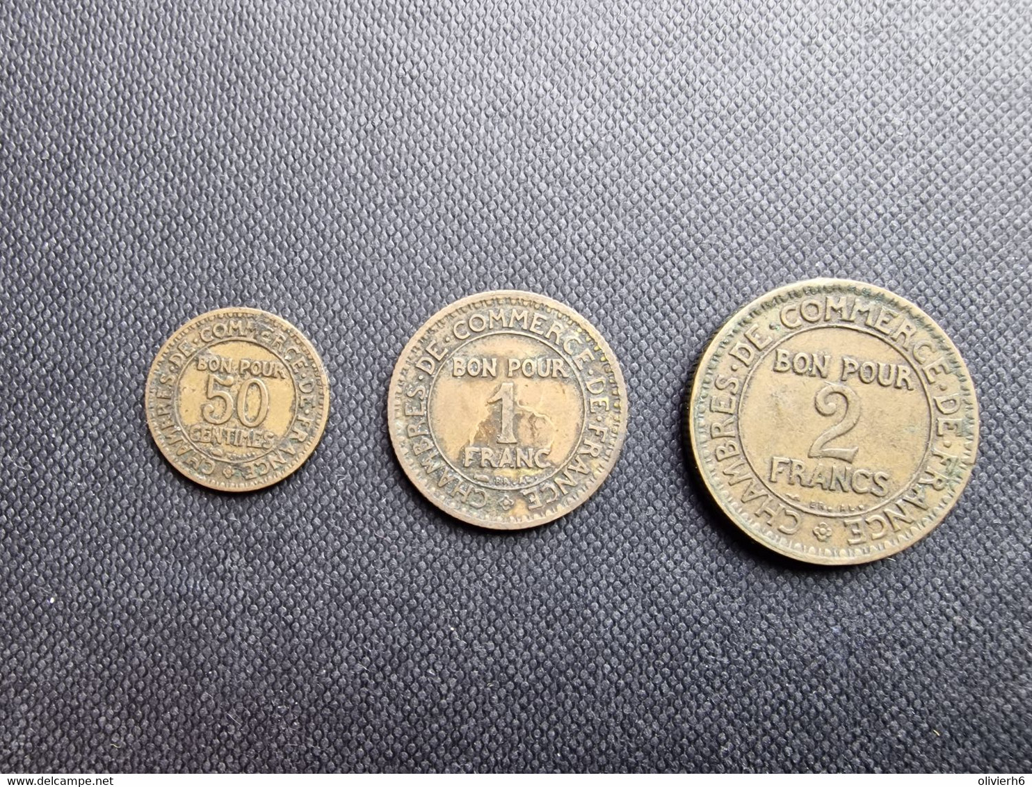 MONNAIE LOT 3 PIECES FRANCE (V2302) CHAMBRE DE COMMERCE DE FRANCE (2 Vues) Bon Pour 2 FRs 1 FR Et 50 Centimes 1922 - Sonstige & Ohne Zuordnung