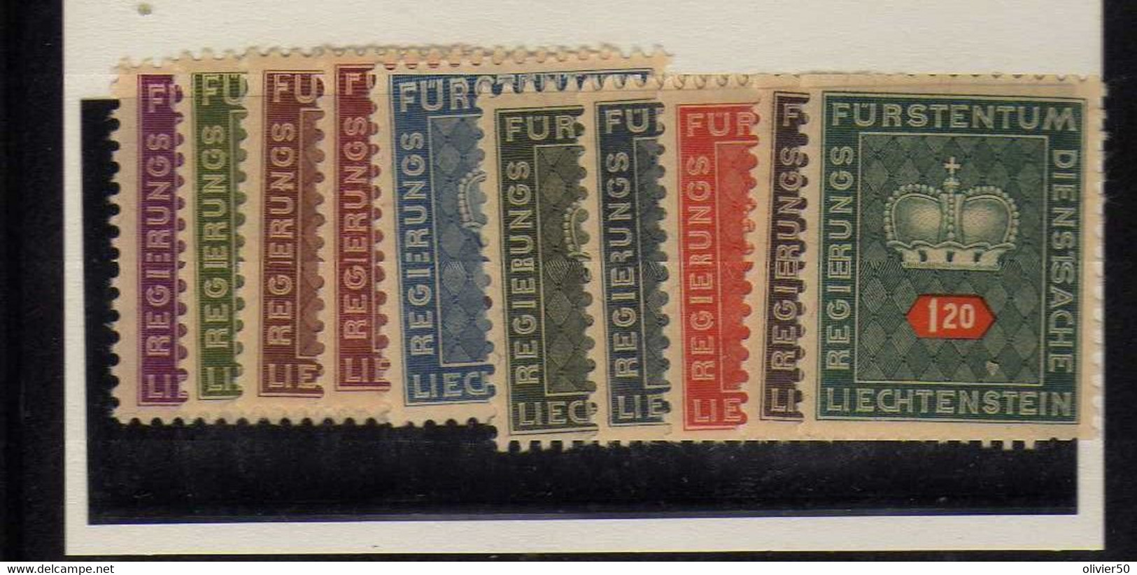 Liechtenstein -  (1950) -  . Timbres De Service  - Neufs** - MNH  - Zu 36-45X - Service