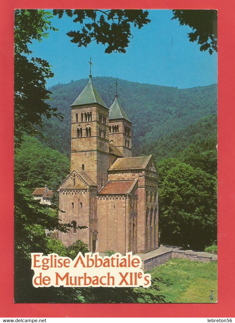 C.P.M.( 68 )« MURBACH » Eglise Abbatiale  - Jolie Vue Générale  X2phots - Murbach