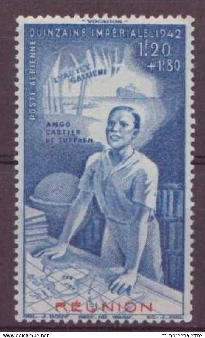 Réunion - Poste Aérienne - YT N° 9 ** - Neuf Sans Charnière - 1942 - Poste Aérienne