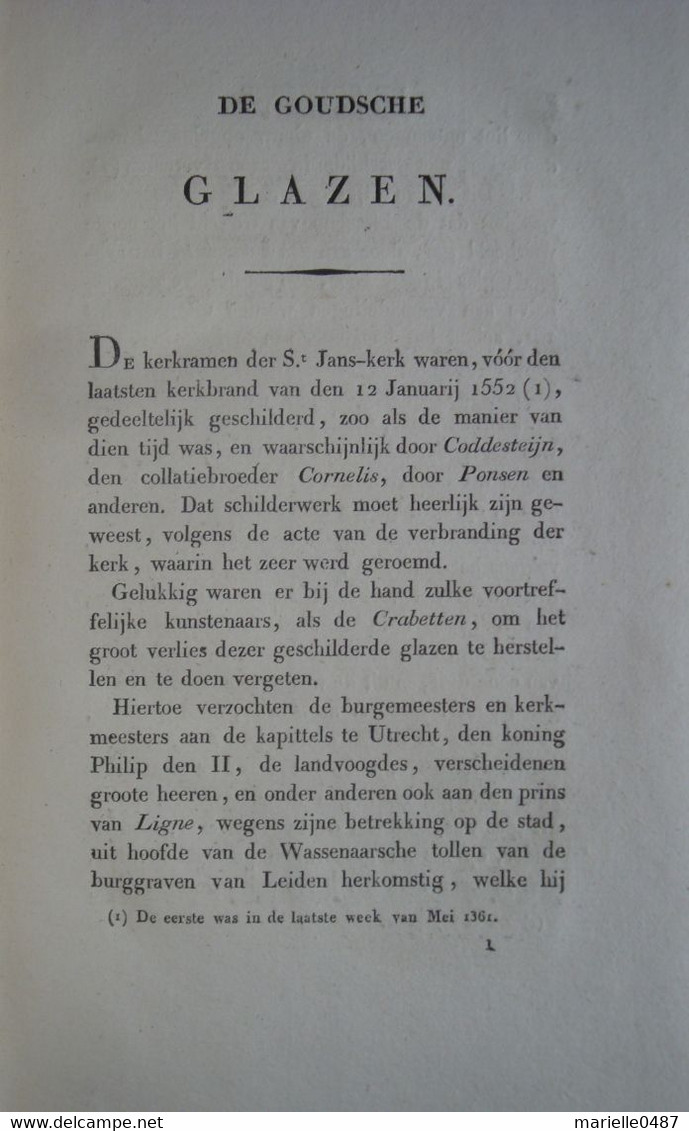 (Gouda - Vitraux église St. Jean] - Van Wijngaerden - De Goudsche Glazen 1819 - Antiquariat