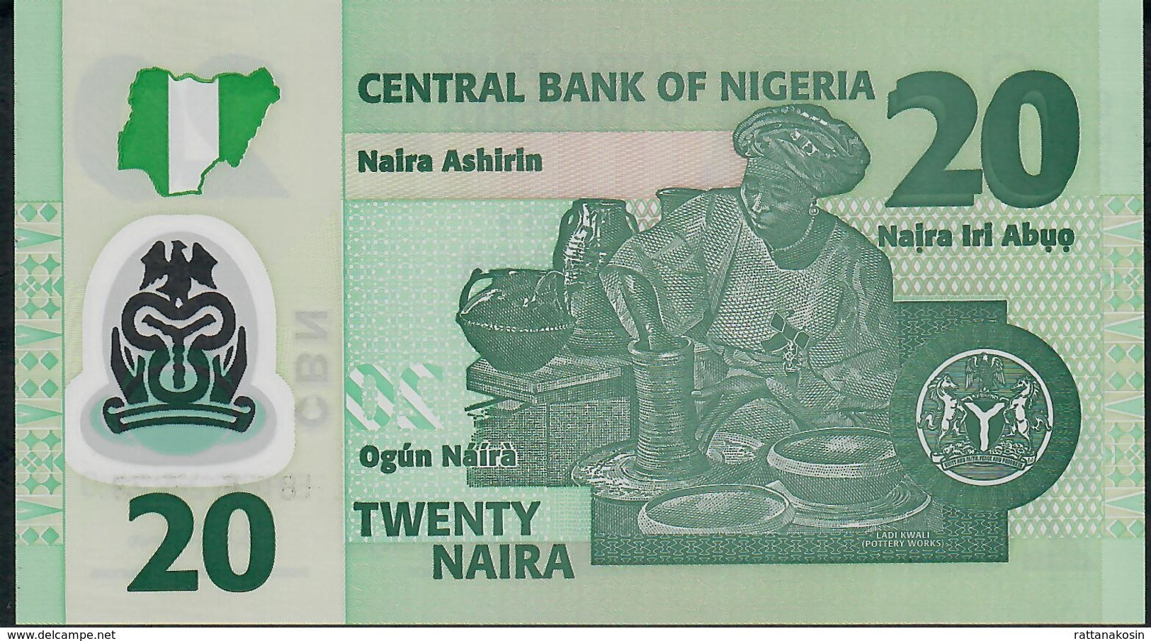 NIGERIA  P34r 20 NAIRA 2018 #EH Signature 21 UNC. - Nigeria