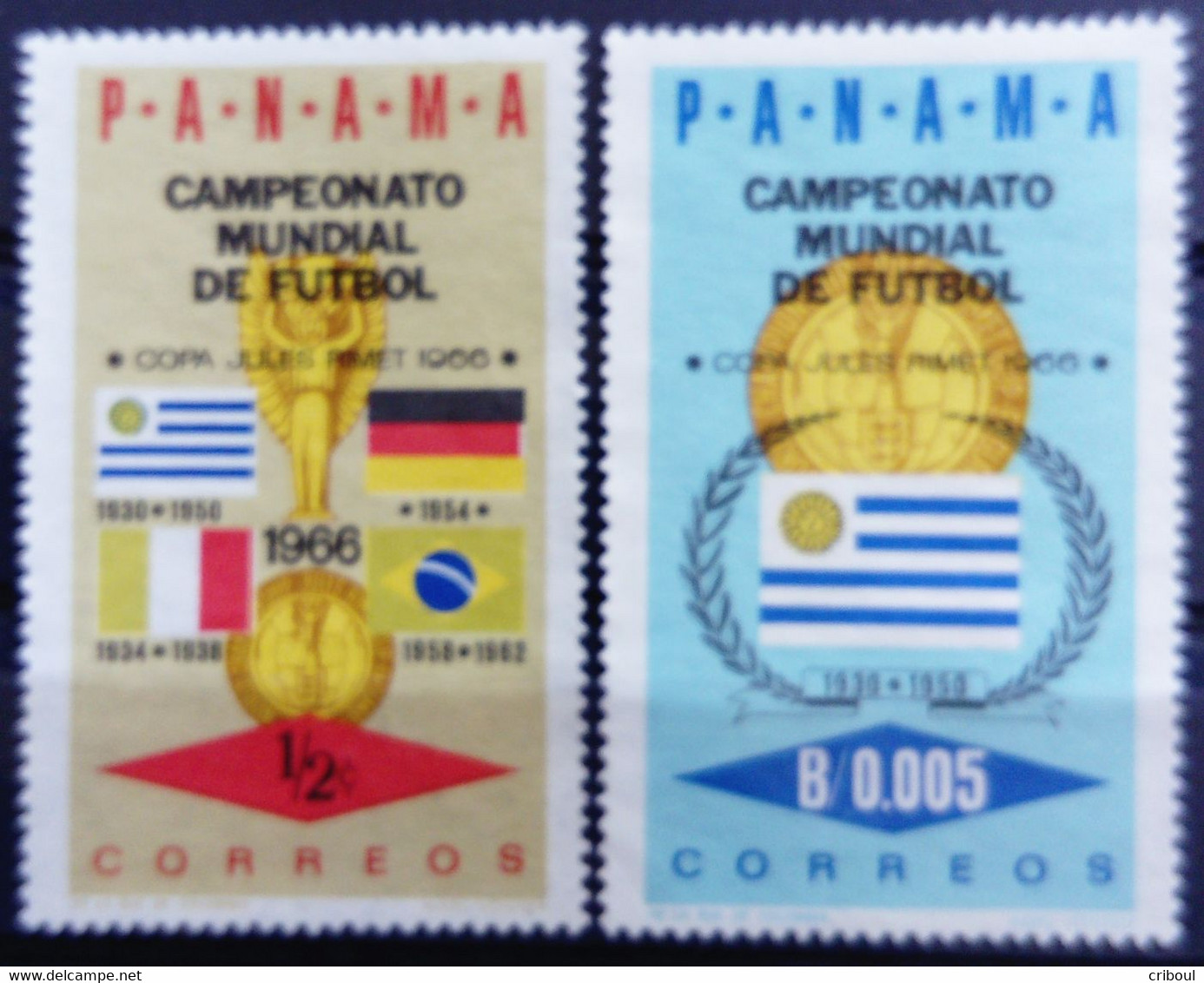 Panama 1967 Sport Football Coupe Du Monde World Soccer Cup 1966 Yvert 428 429 (*) MNG - 1966 – Angleterre