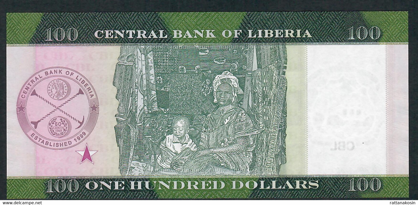 LIBERIA NLP 100 DOLLARS 2021 #AE   UNC. - Liberia