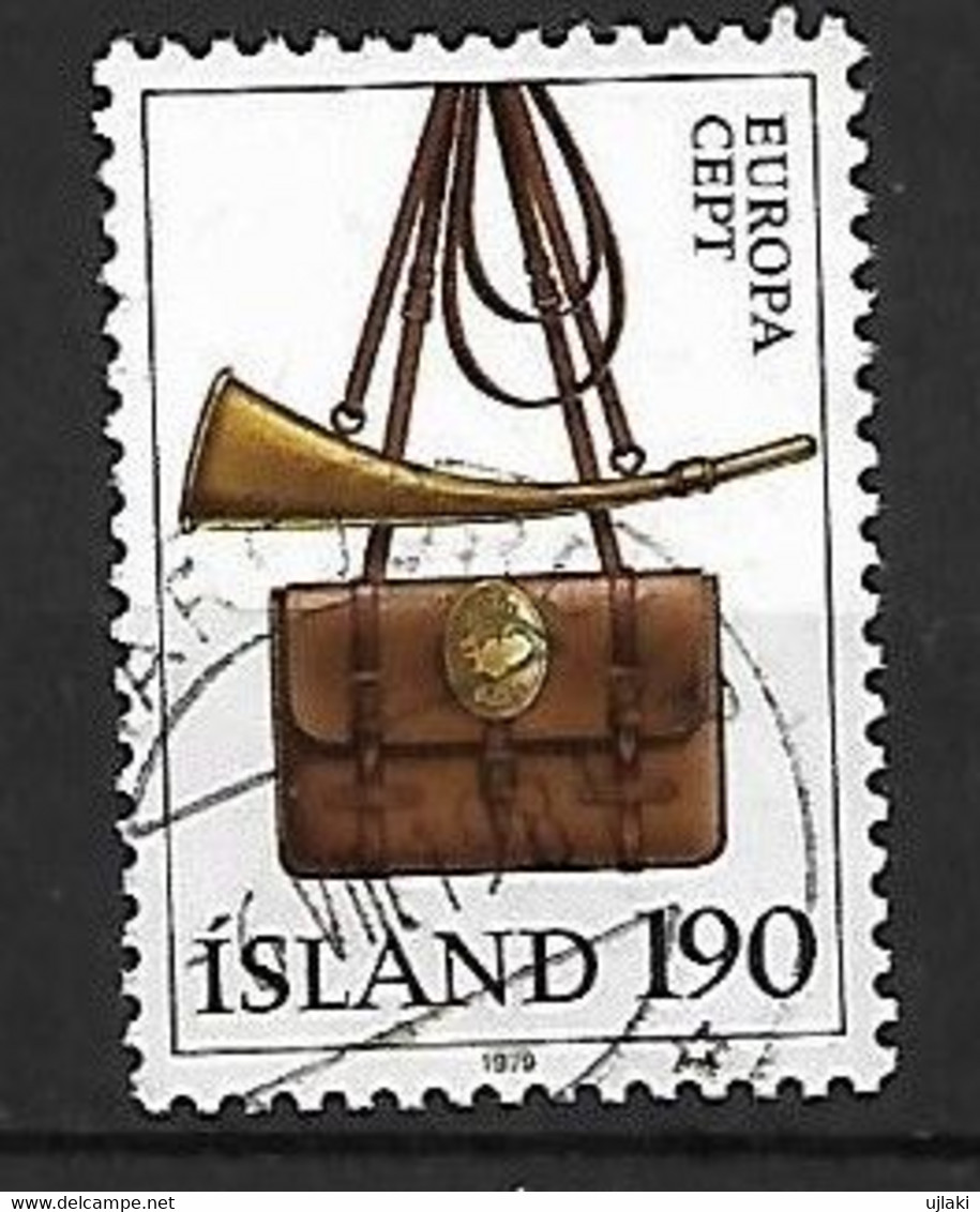 ISLANDE: EUROPA :sacoche Et Cor De Postillon  N°493  Année:1979 - Oblitérés