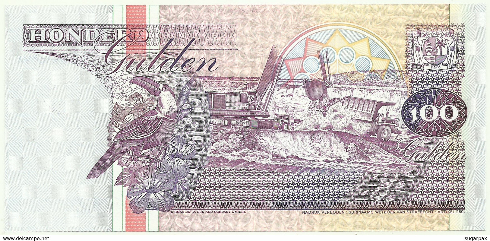 Suriname - 100 Gulden - 9 Juli 1991 - Pick 139.a - Unc. - Serie AH - Surinam