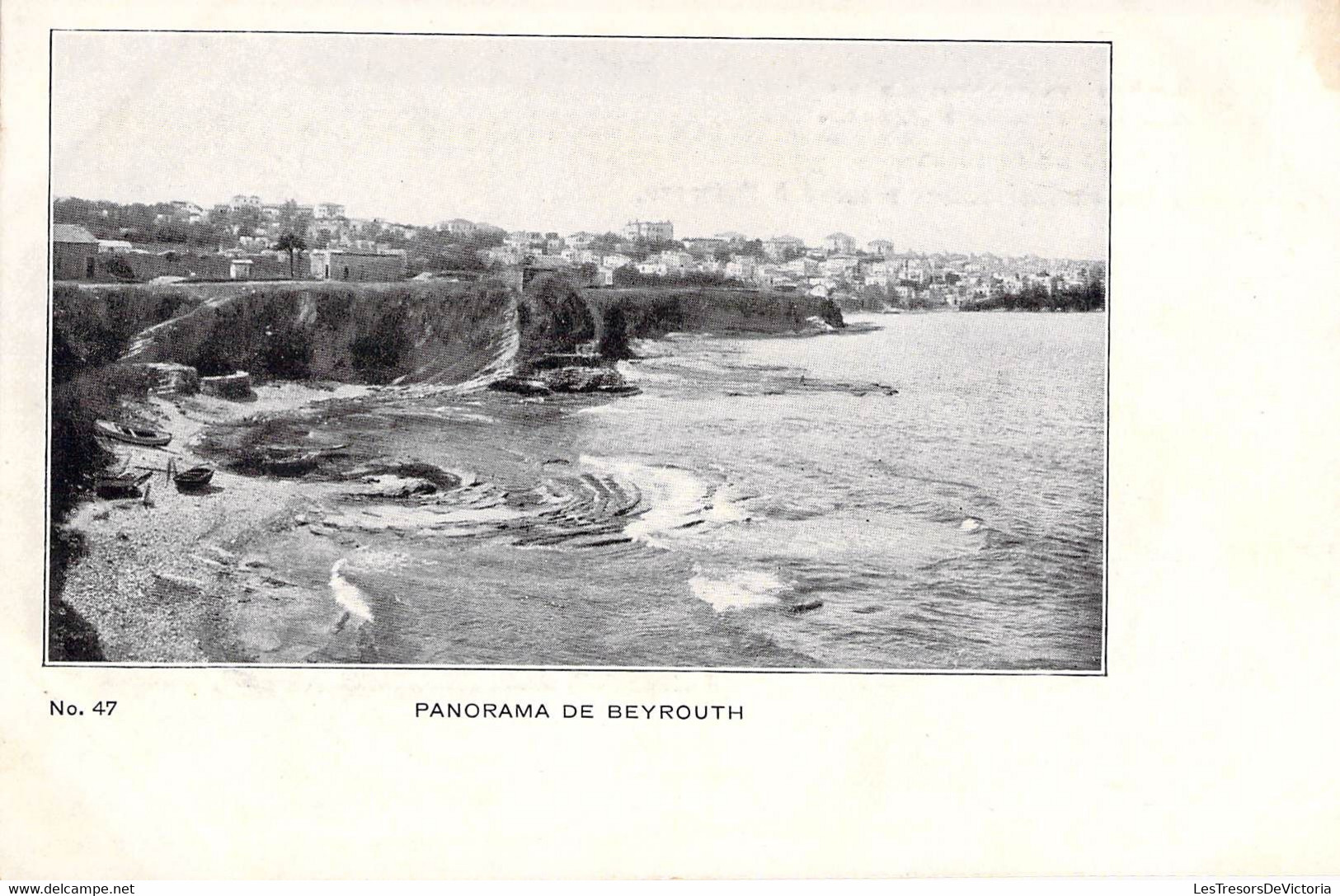 Liban - Panorama De Beyrouth - Mer - Barque - Plage - Carte Postale Ancienne - Líbano