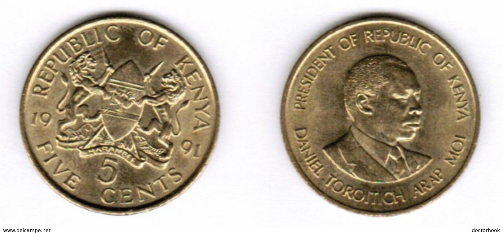 KENYA   5 CENTS 1991 (KM # 17) #7045 - Kenya