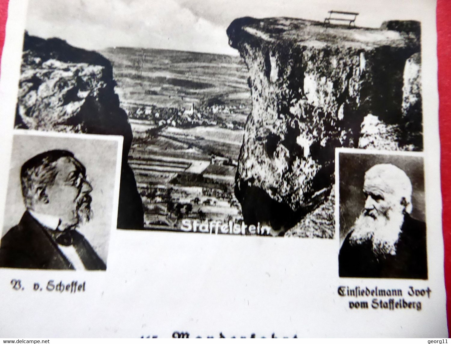 Bad Staffelstein - Lied Wanderfahrt - Victor V. Scheffel - Ivo V. Staffelstein - Alte PK - Echt Foto Kleinformat Bayern - Lichtenfels