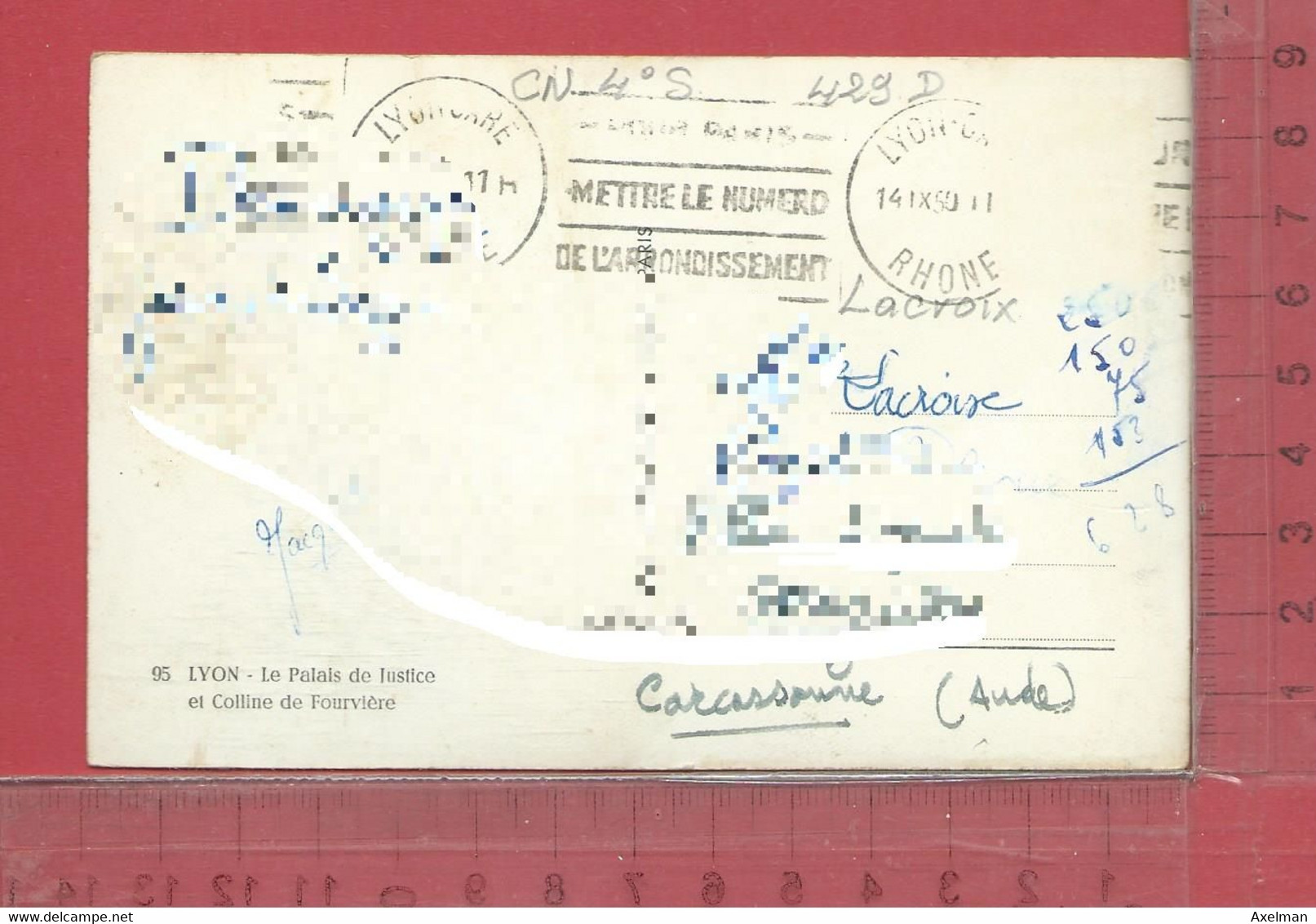 CARTE NOMINATIVE : LACROIX  à  11000  Carcassonne - Genealogy