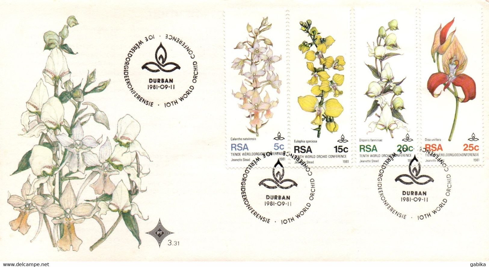 South Africa 1981, FDC, Flowers - Lettres & Documents