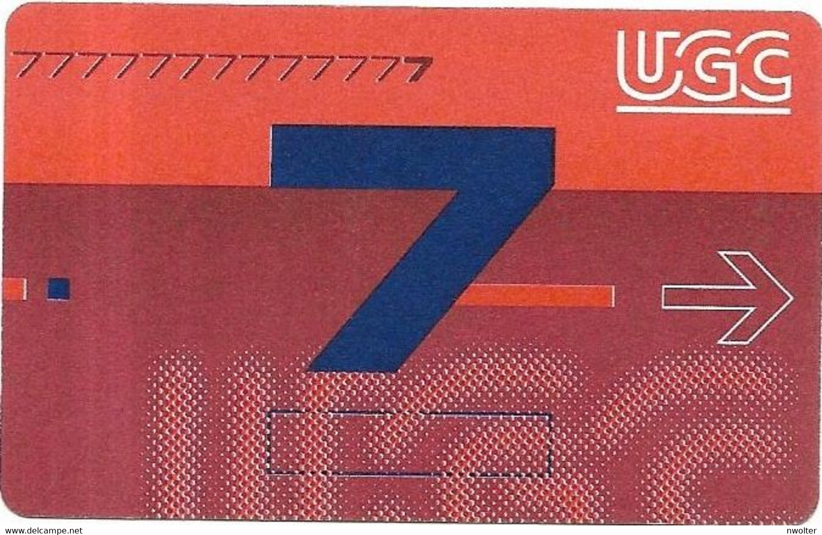 @+ Carte Cinema UGC : 7 Jours Rouge - 2004 - Verso S Fin - France - Bioscoopkaarten