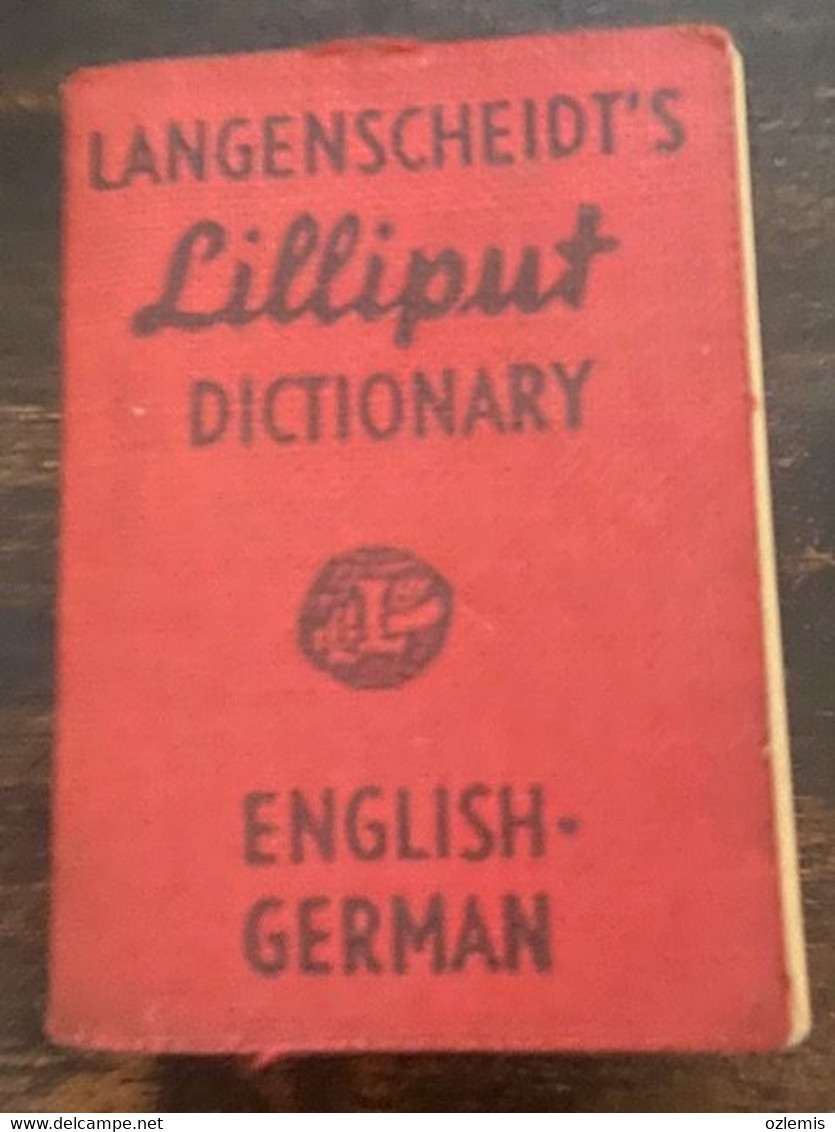 LANGENSCHEIDT''S LILLIPUT DICTIONARY NO. 4 ENGLISH -GERMAN - Dictionnaires