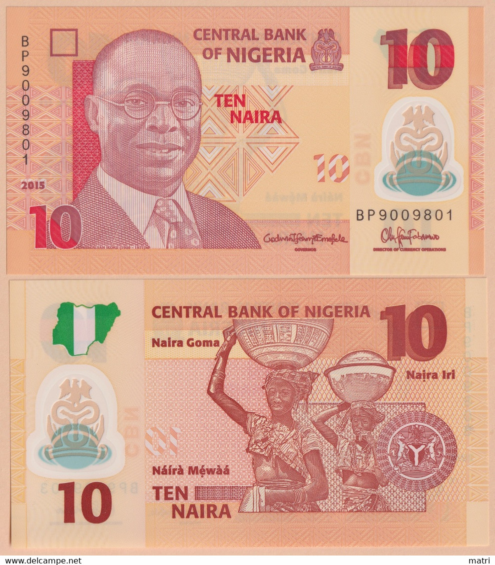 Nigeria 10 Naira 2015 P#39f - Nigeria