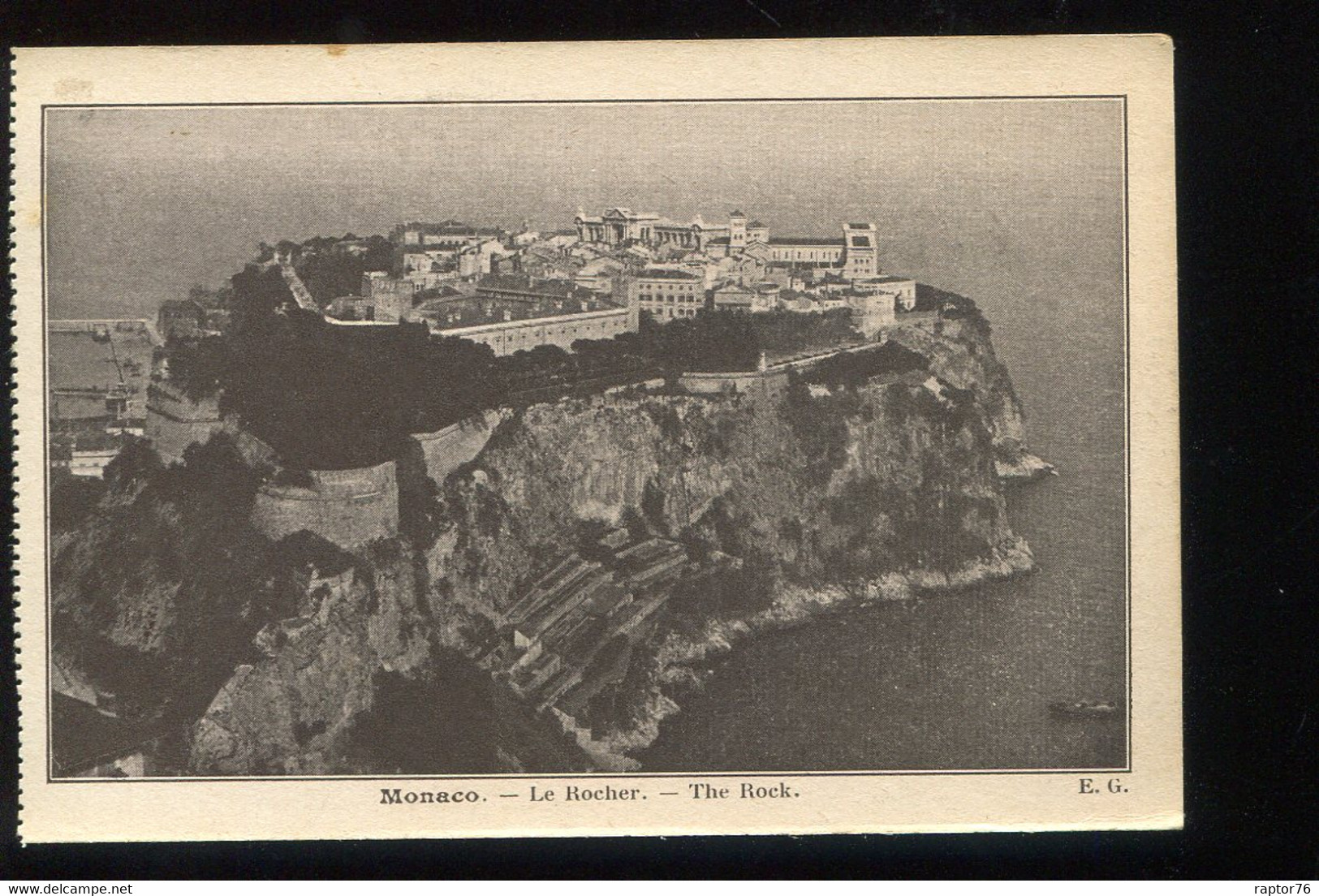 CPA Non écrite Monaco MONTE CARLO Le Rocher ( Issue De Carnet ) - Monte-Carlo