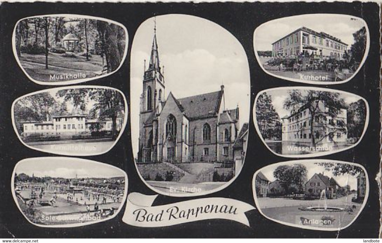 Bad Rappenau - Musikhalle - Kurmittelhaus - Sole-Schwimmbad - Ev. Kirche - Kurhotel - Wasserschloß - Anlagen - Bad Rappenau