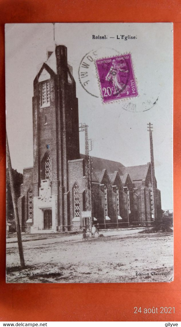 CPA (80) Roisel. L'église.  Animée. (X.1978) - Roisel