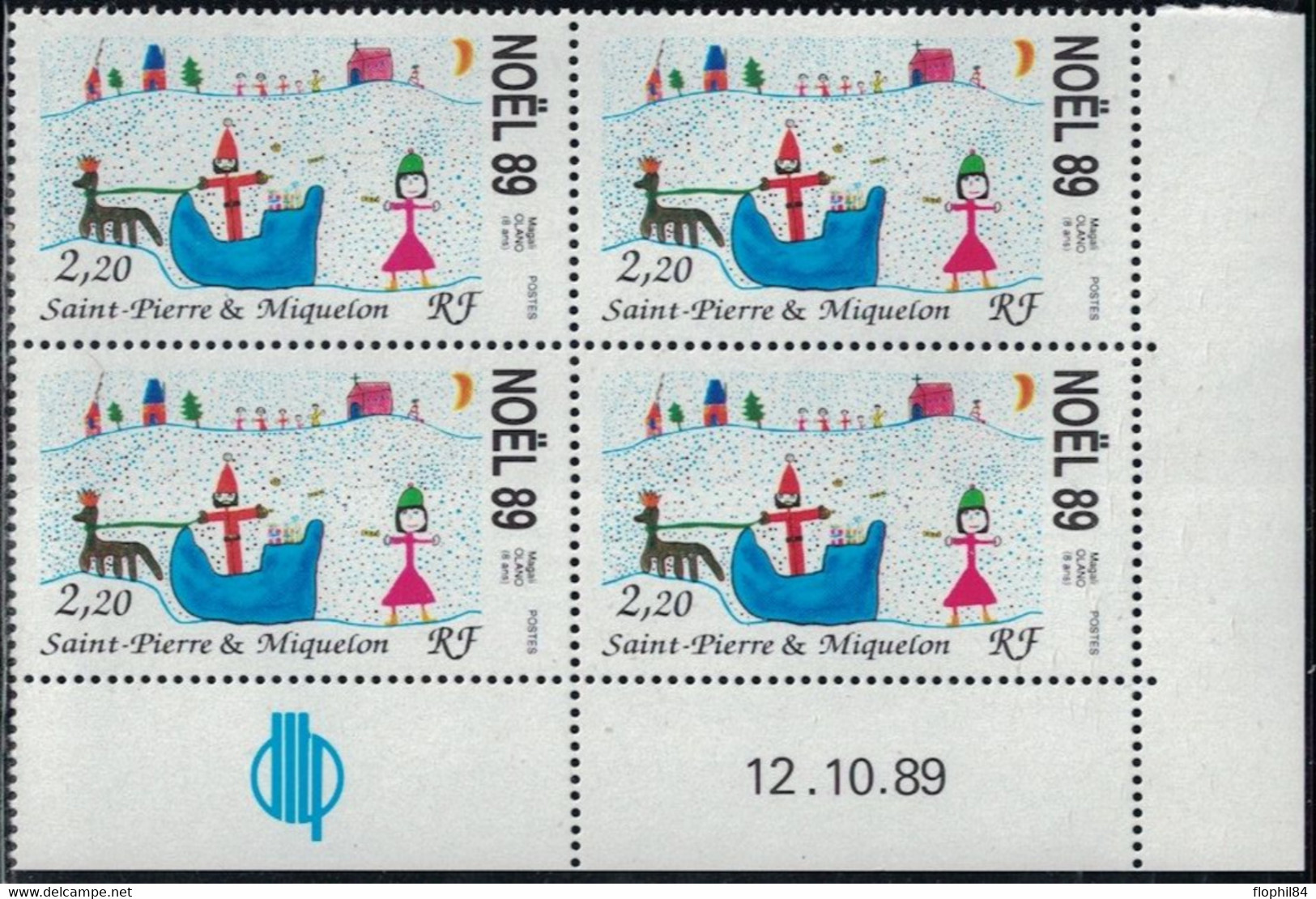 ST PIERRE ET MIQUELON - N°512 - COIN DATE - 12-10-1989 - COTE 6€50. - Neufs