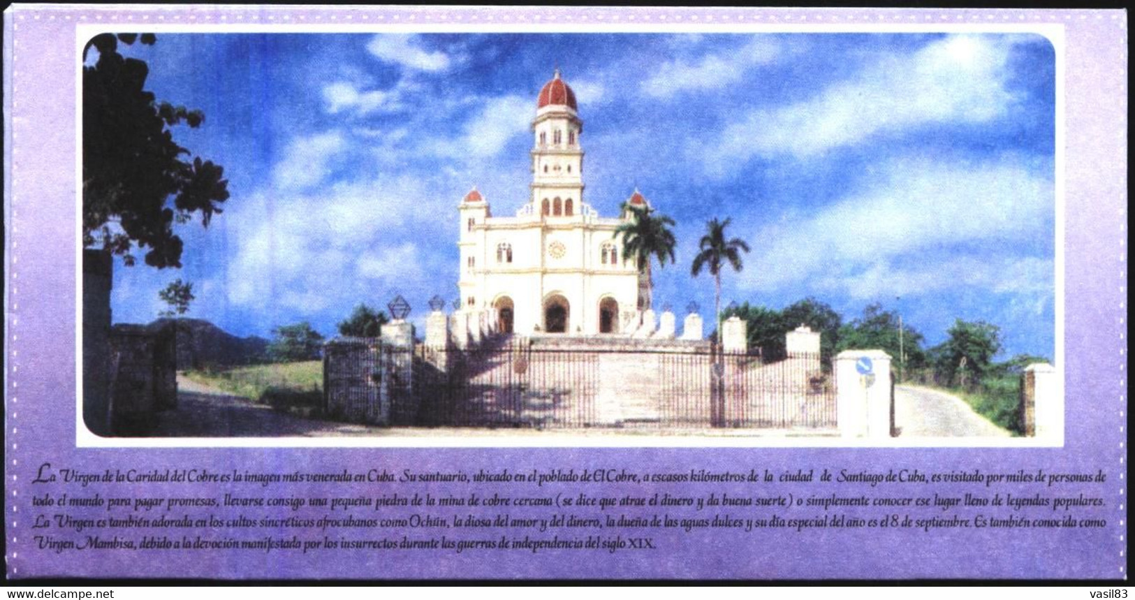 Aerogram Aerogramme  Church With Printed Stamp Religion 2003 From Cuba - Cartas & Documentos