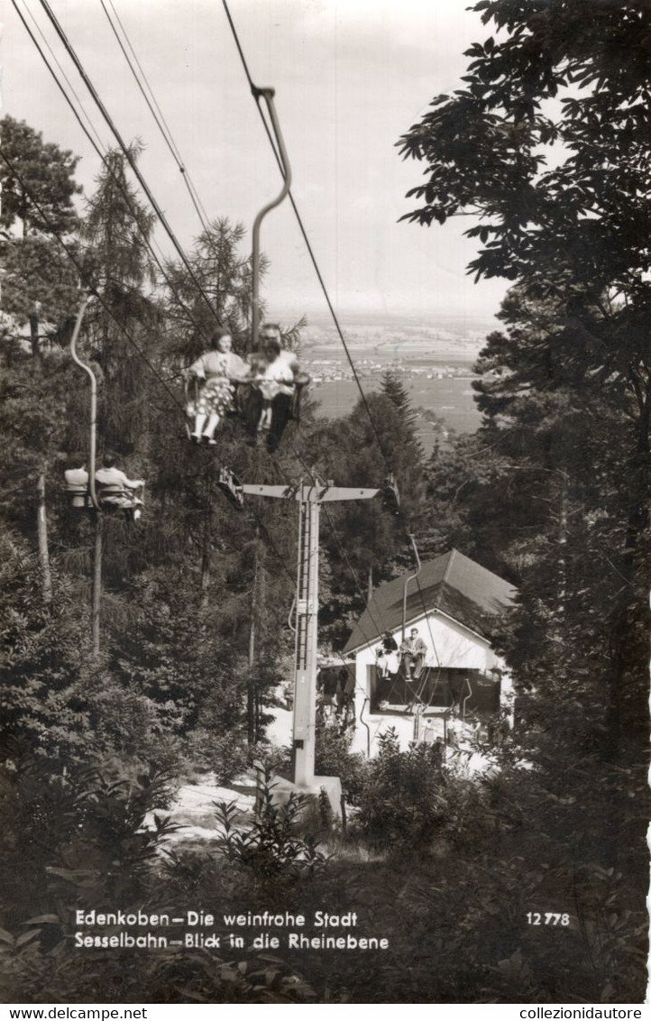 EDENKOBEN - DIE WEINFROHE STADT - SESSELBAHN - BLICK IN DIE RHEINEBENE - CARTOLINA FP SPEDITA ANNI 60 - Edenkoben