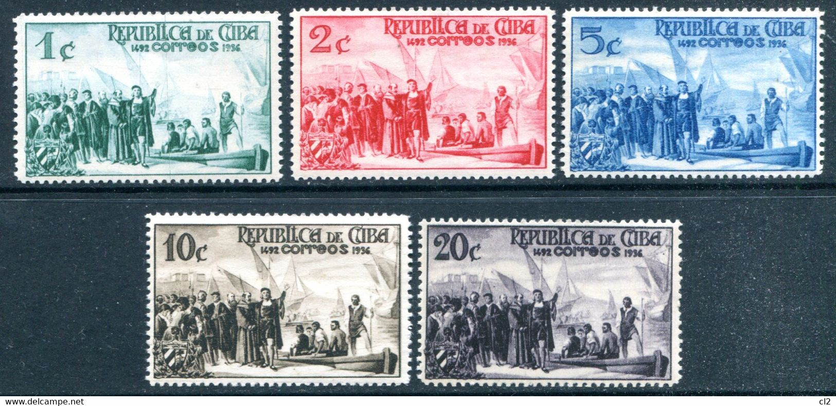 CUBA - Edifil Non émis NE 1** à 5** (découverte De L'Amérique Par Christophe Colomb) - Unused Stamps