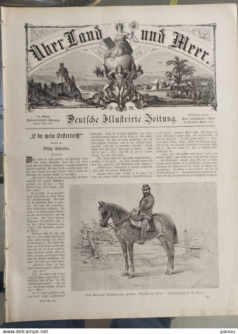 Über Land Und Meer 1890 Band 64 Nr 29. Bismarck - Autres & Non Classés