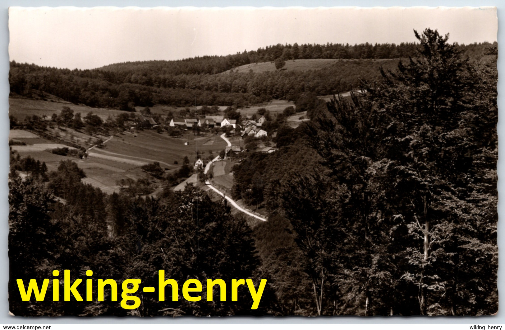 Oberzent Rothenberg Raubach - S/w Ortsansicht 2   Gasthaus Und Pension Zum Berghof 1 - Odenwald