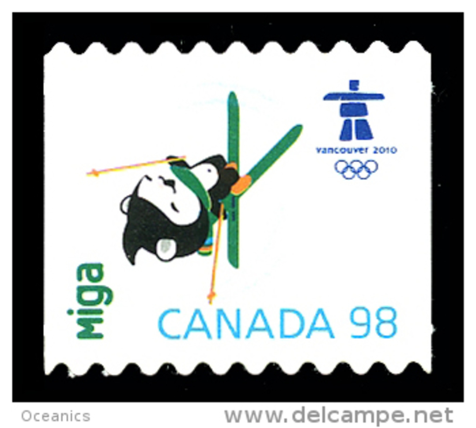 Canada (Scott No.2308 - Olympiques D'hiver / Vancouver 2010 / Winter Olympics - $0.98) (**) Roulette / Coil - Inverno2010: Vancouver