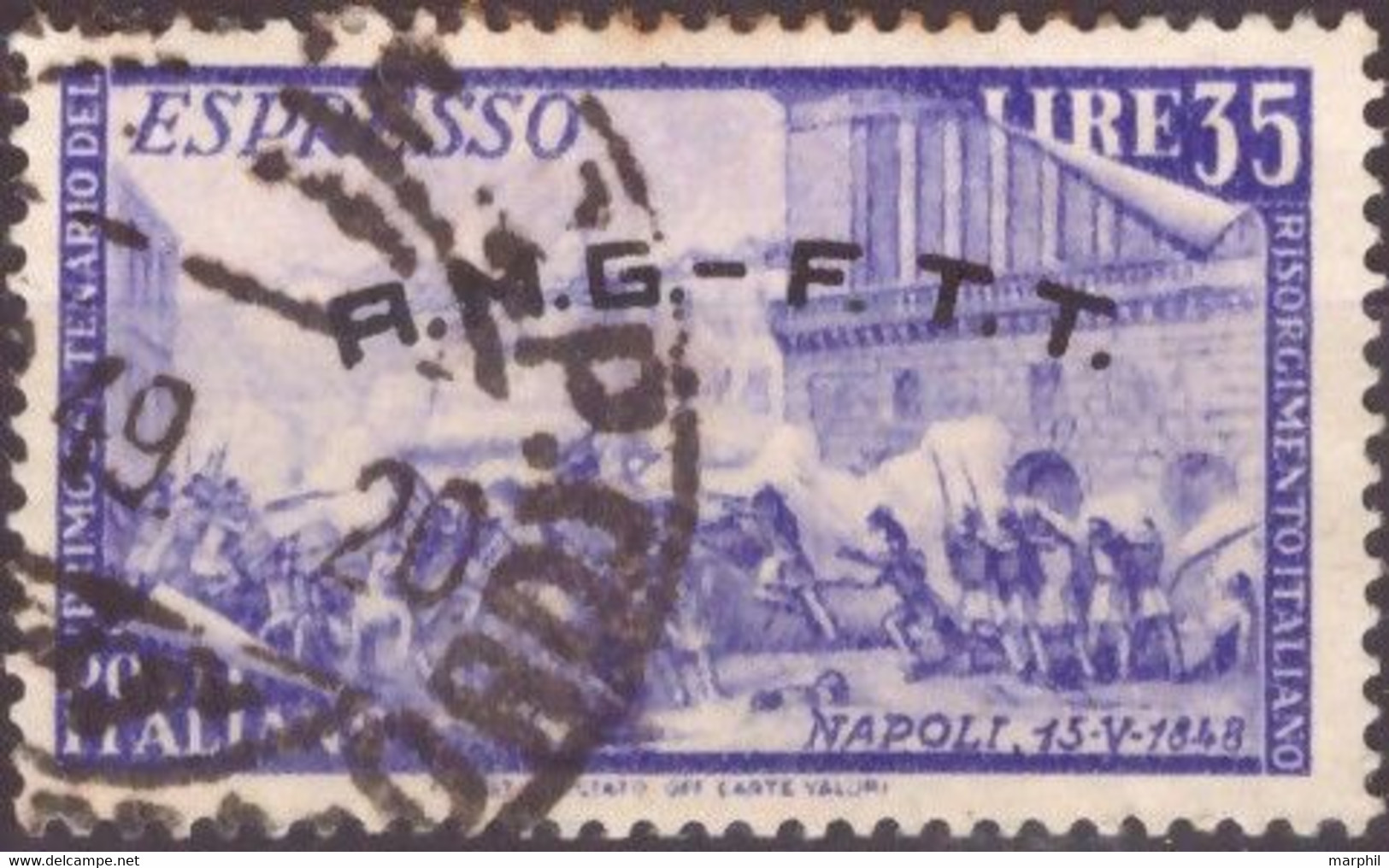 Trieste AMG FTT 1948 Ex 35 Lire 1v. (o) - Express Mail