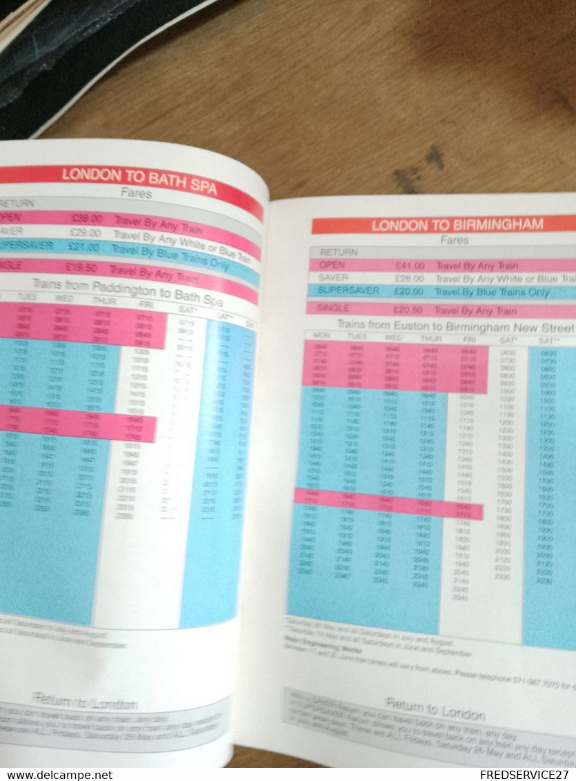 77 //  YOUR LEISURE FARES GUIDE FROM LONDON AND THE SOUTH EAST / INTERCITY / 1990 - Autres & Non Classés