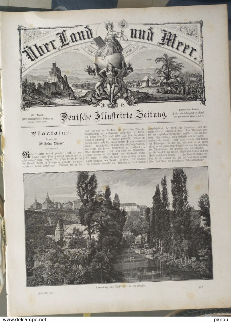 Über Land Und Meer 1890 Band 64 Nr 48. LUXEMBURG. ALM Alp Alpe Alb - Autres & Non Classés
