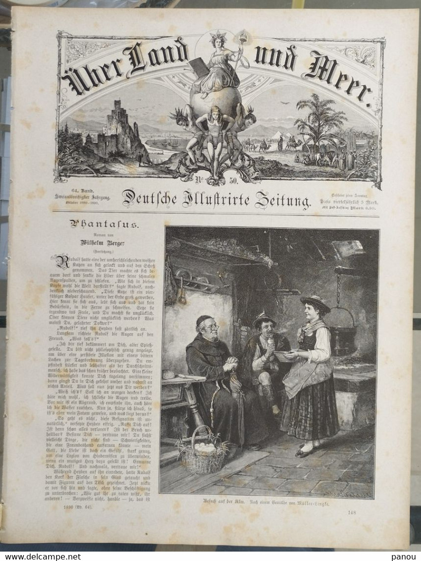 Über Land Und Meer 1890 Band 64 Nr 50. ALM Alp Alpe Alb. BOULOGNE - Autres & Non Classés