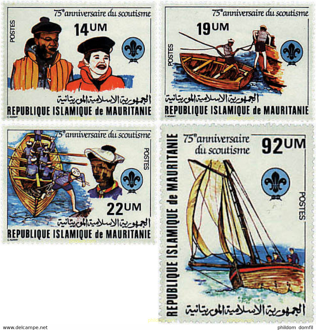 71317 MNH MAURITANIA 1982 75 ANIVERSARIO DEL ESCULTISMO - Mauritanie (1960-...)