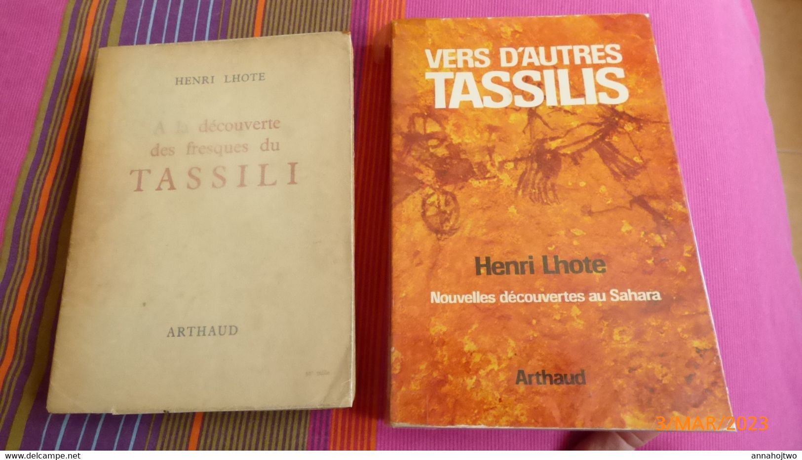 Préhistoire Du Sahara / À LA DÉCOUVERTE DES FRESQUES DU TASSILI  & VERS D'AUTRES TASSILIS  Par H. Lhote . - Lots De Plusieurs Livres