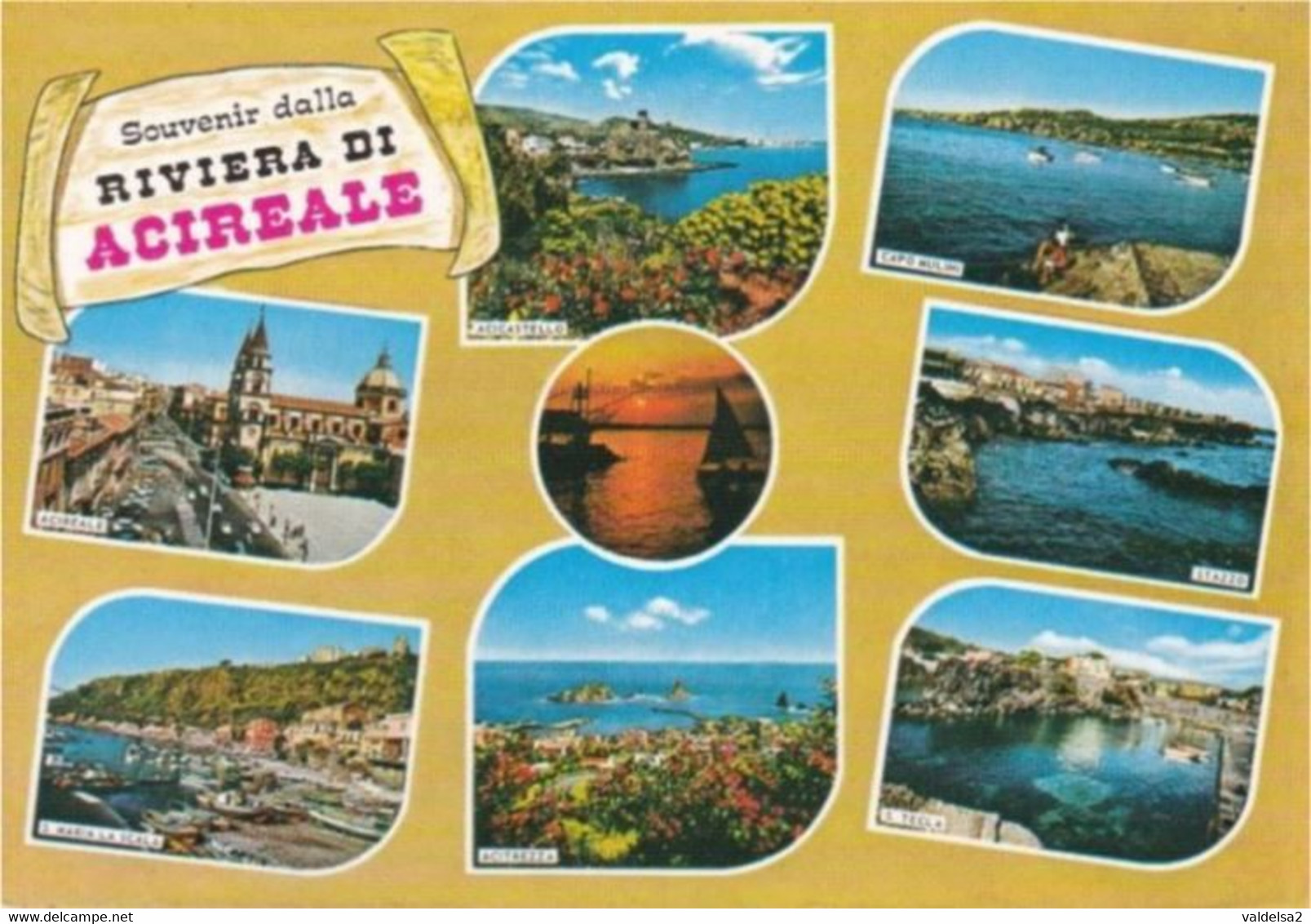 SOUVENIR DALLA RIVIERA DI ACIREALE - CATANIA - 8 VEDUTE - CAPO MULINI - S.TECLA - STAZZO - S.MARIA LA SCALA - 1988 - Acireale