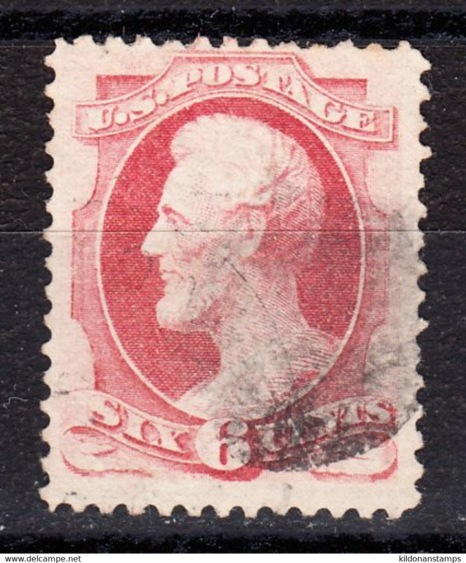USA 1870-71 Cancelled, 6cent Carmine, Sc# 148 - Used Stamps