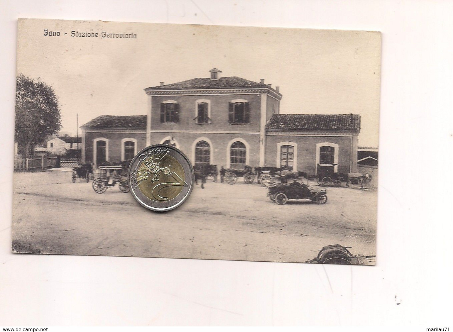 P2890 Marche FANO Pesaro Urbino 1915 Viaggiata Stazione Ferroviaria - Fano