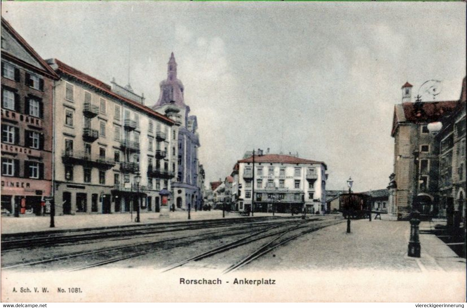 ! Alte Ansichtskarte Rorschach, Ankerplatz, Eisenbahn, Gleisanlagen, Schweiz - Rorschach