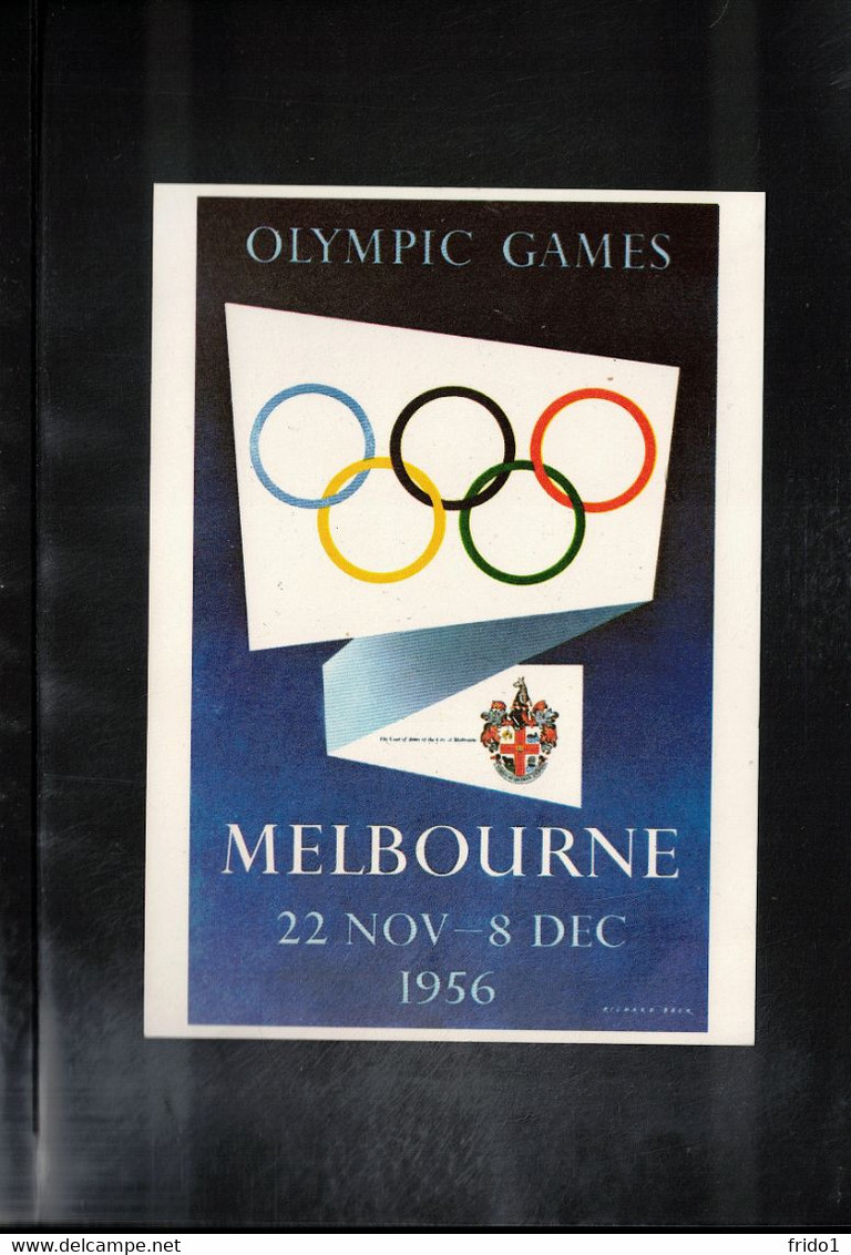 Australia 1956 Olympic Games Melbourne Interesting Postcard - Estate 1956: Melbourne